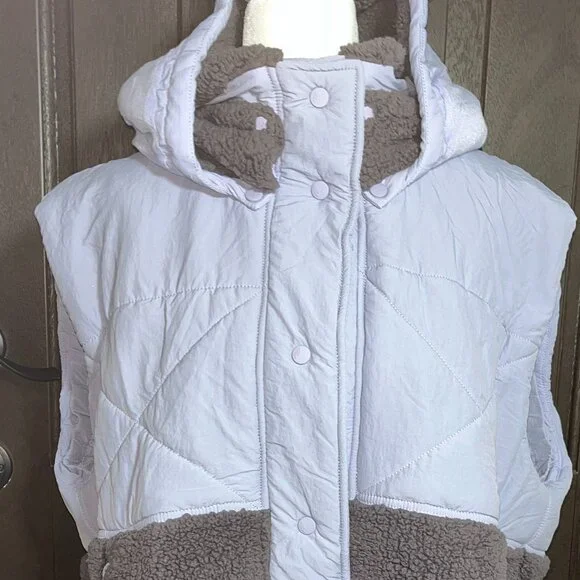 Free People Adventure Awaits Fleece Coat in Shark Combo - Picture 2 of 5